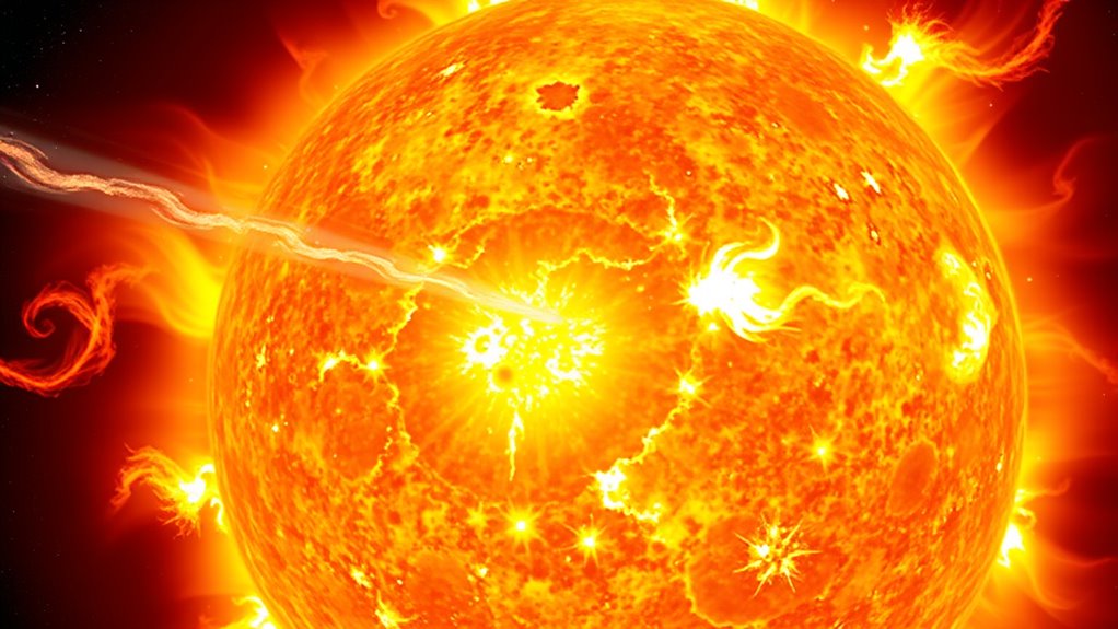 solar wind disrupts earth s systems