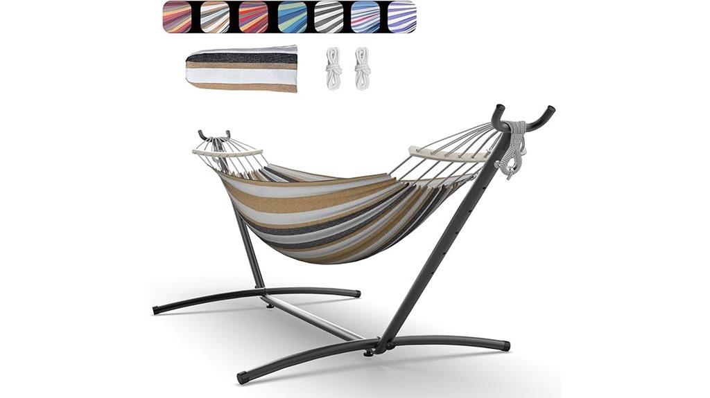 steel stand double hammock