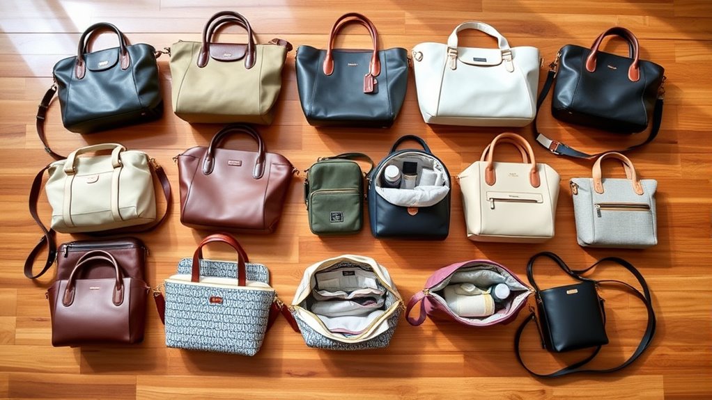 stylish functional diaper bags