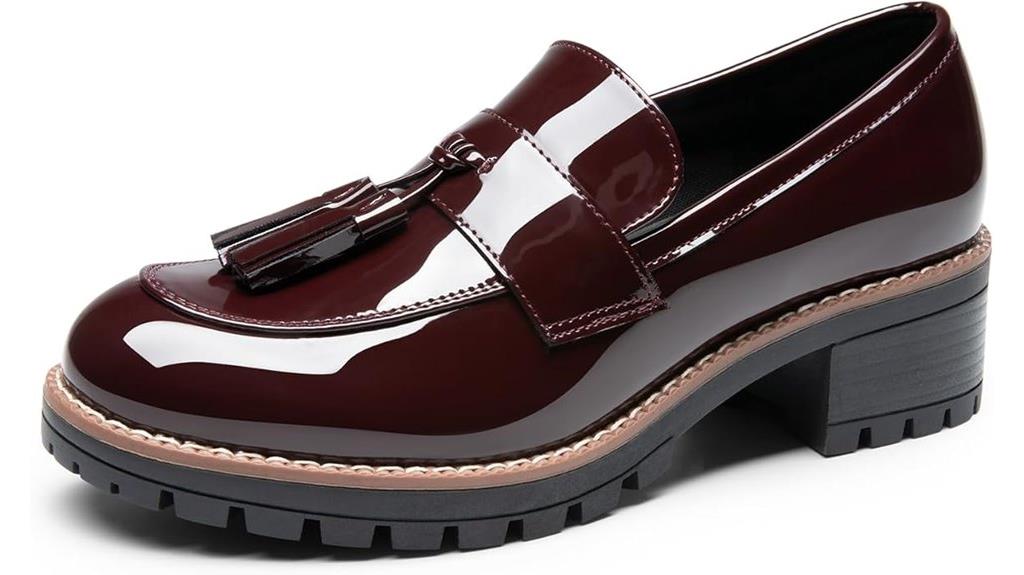 stylish slip on chunky loafers