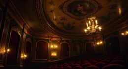 theater lights flickering on