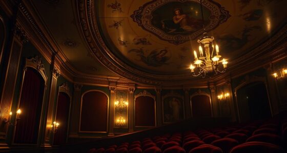 theater lights flickering on