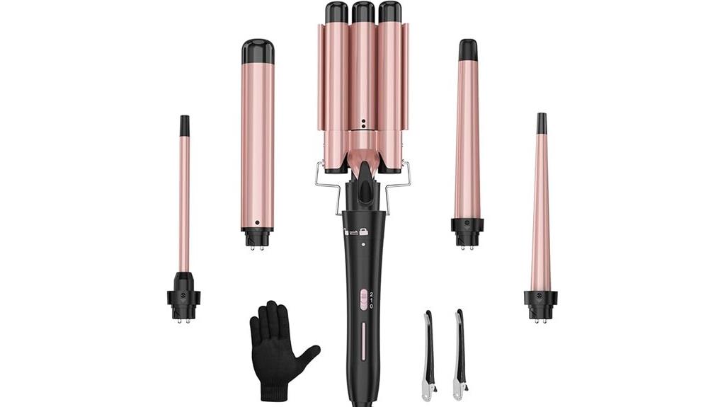 three barrels curling wand