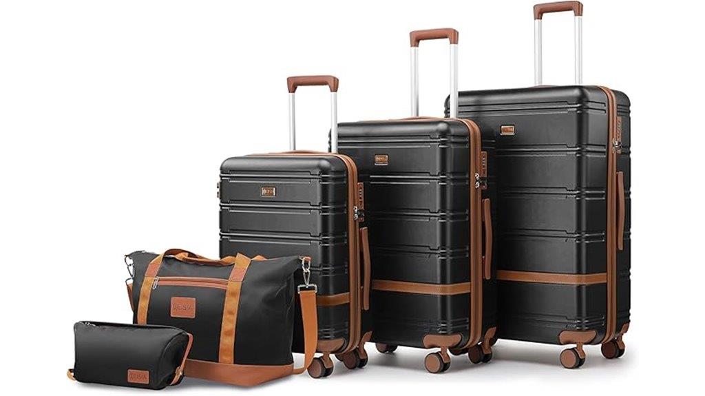 three piece spinner luggage set