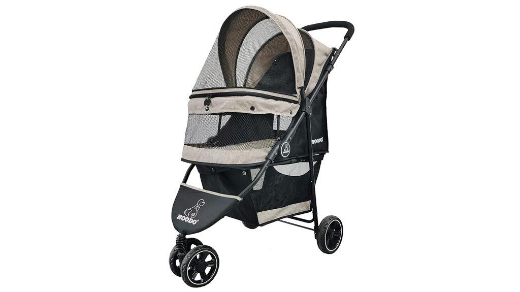 three wheel pet stroller