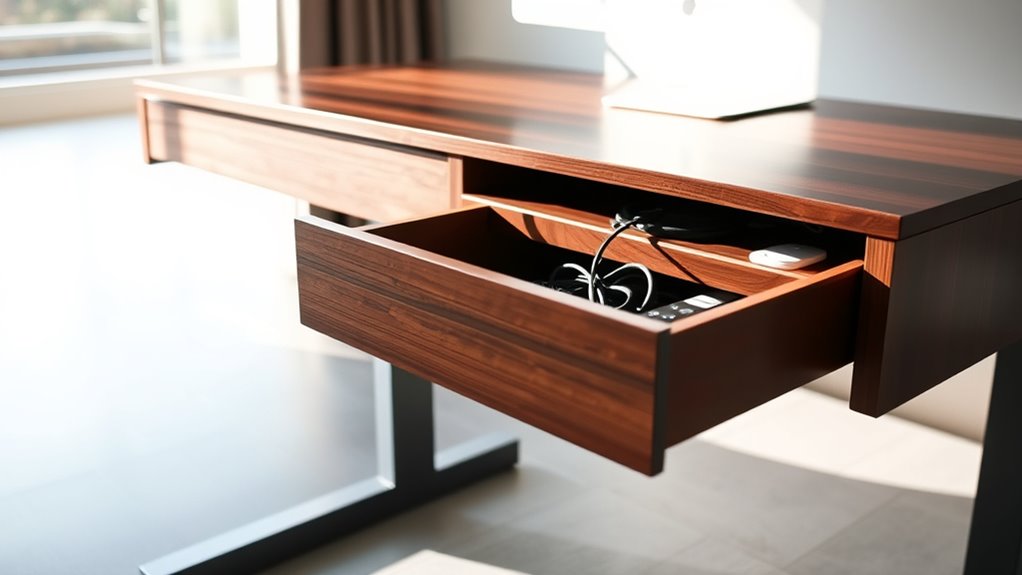 top cable managed sit stand desks