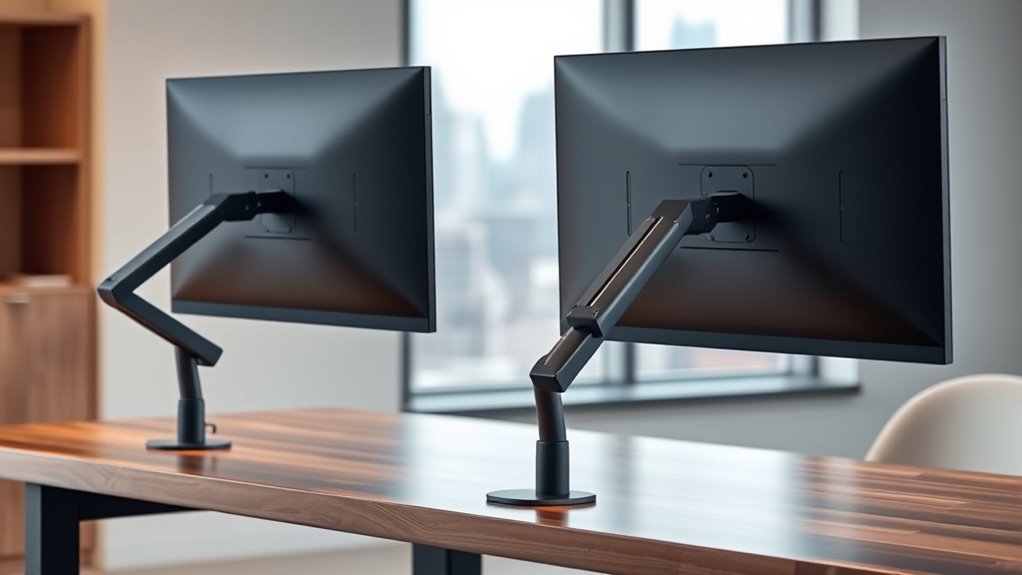 top dual monitor arm guides