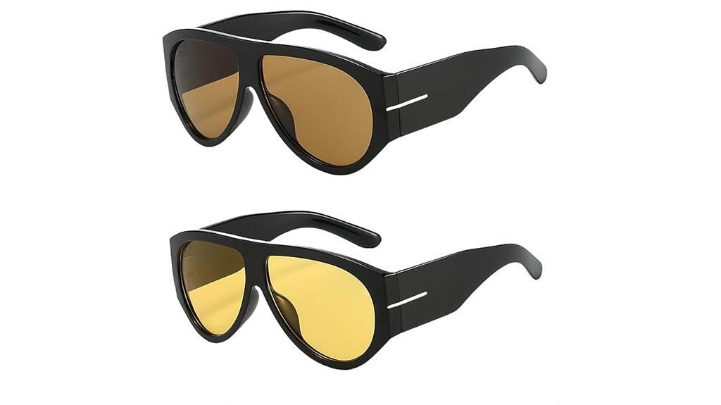 triple uv400 aviator sunglasses