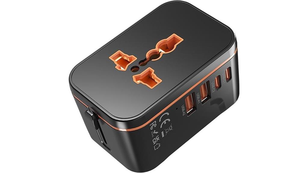 universal multi outlet travel adapter