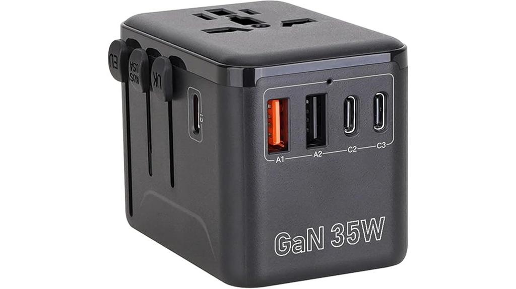 universal travel adapter 35w