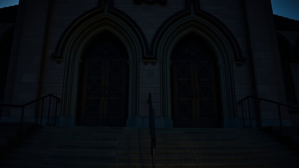 unseen gothic church doors