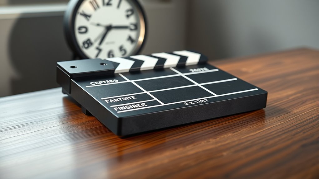 use clapper board for synchronization