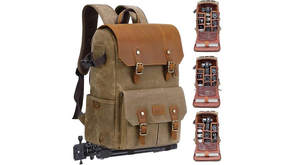 weatherproof canvas camera bag