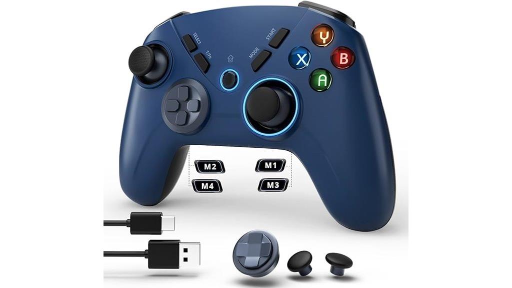 wireless gaming controller with dual vibration