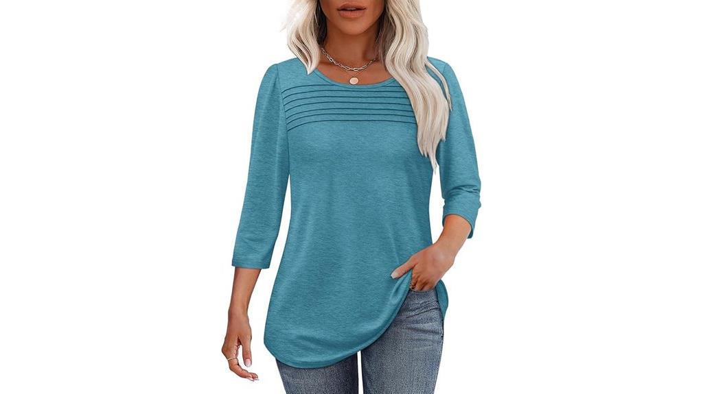women s casual 3 4 sleeve blouses