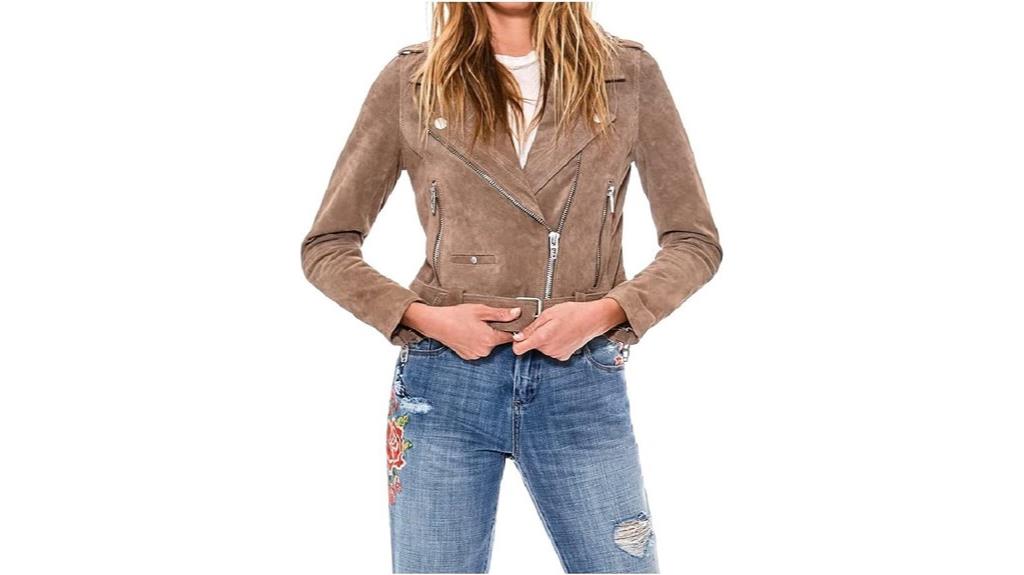 women s cropped suede jacket