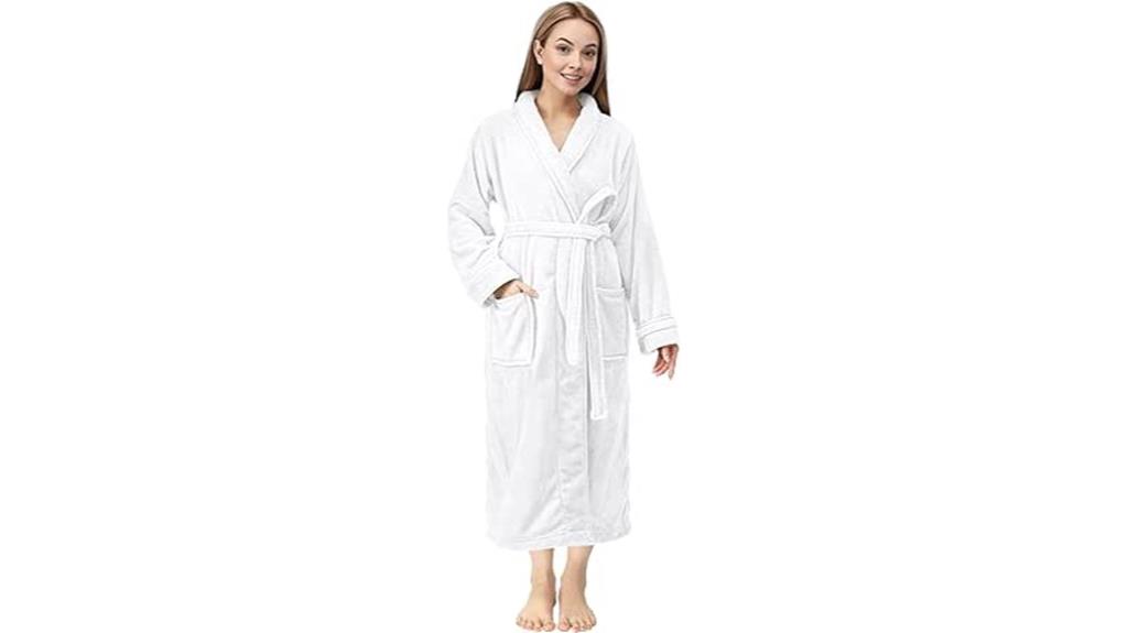 women s plush fleece bathrobe