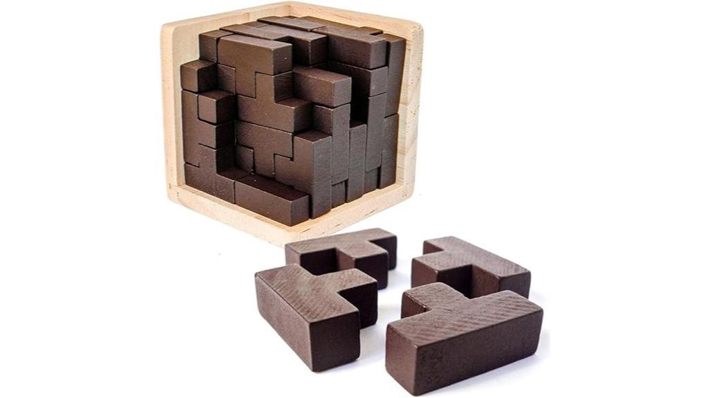 wooden puzzle cube