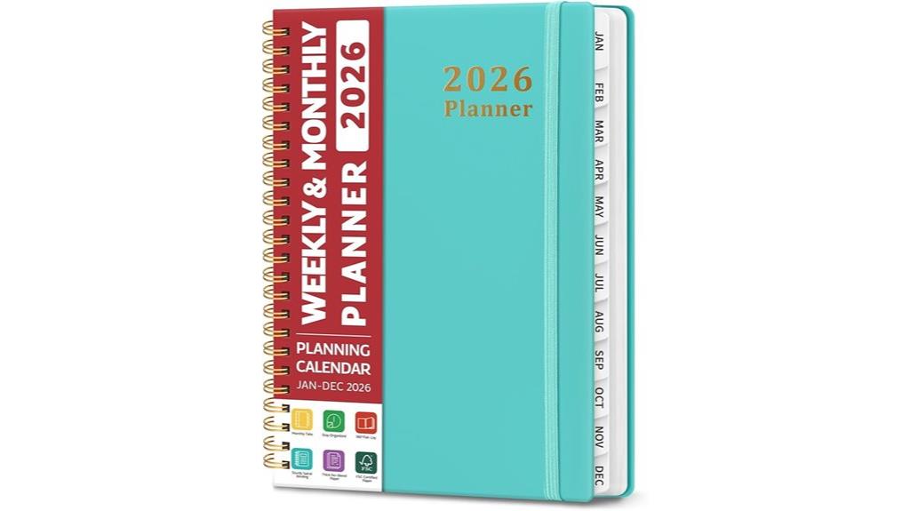 2026 hardcover spiral planner