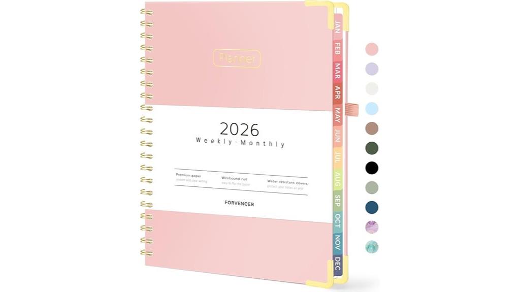 2026 pink spiral planner
