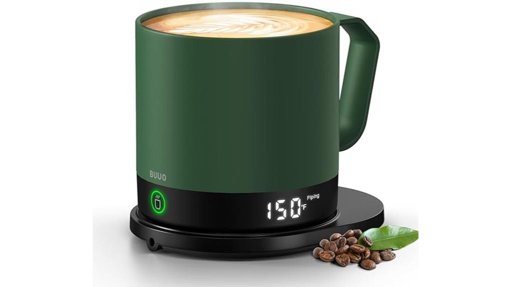 heated coffee mug with display