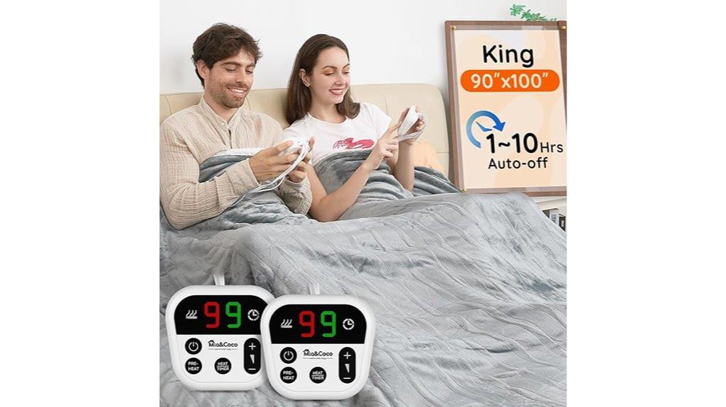 king gray electric blanket