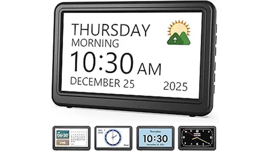 senior digital clock calendar