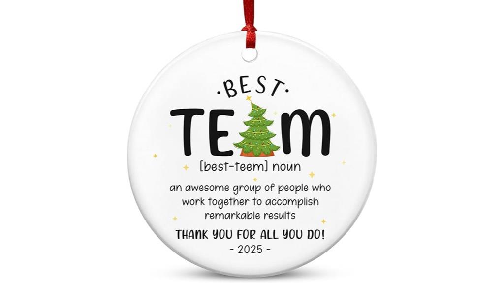 team christmas ornament gift