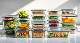 top glass meal storage