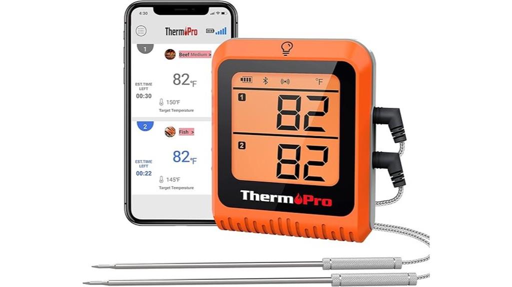 wireless dual probe meat thermometer