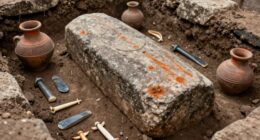 ancient burial artifact origins