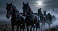 dark mysterious funeral horses