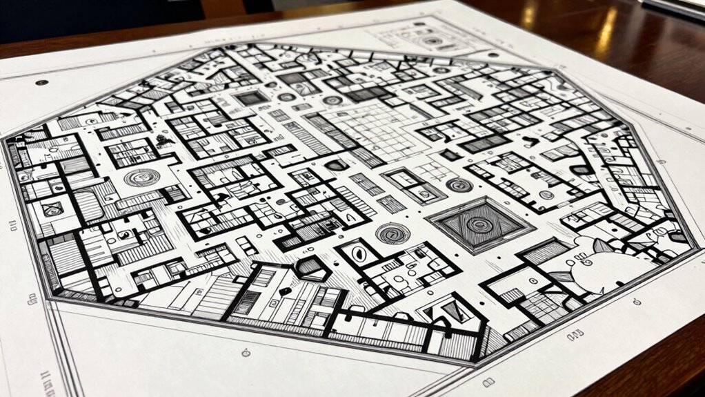 high resolution haunted site plans