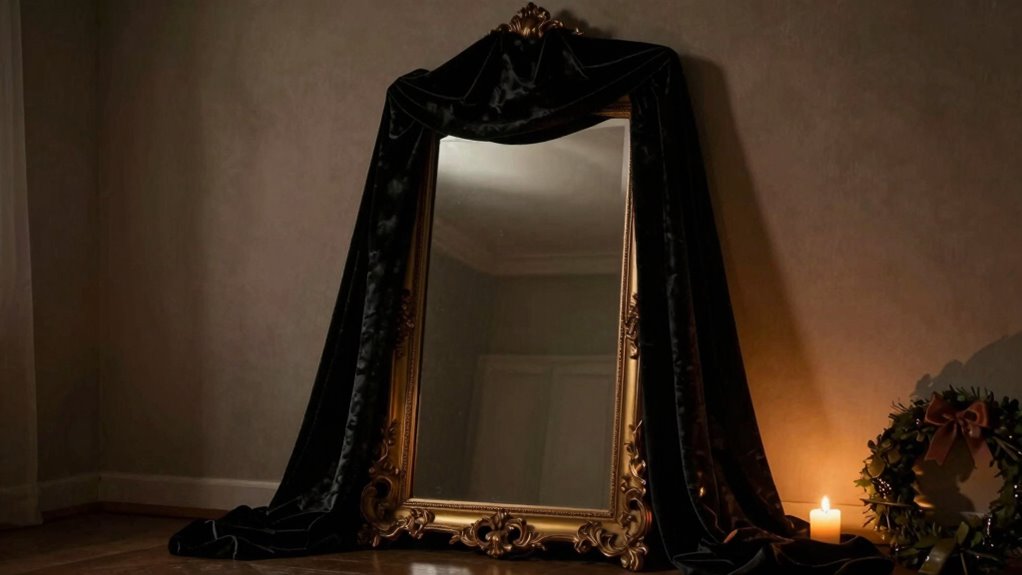 mirrors covered after death