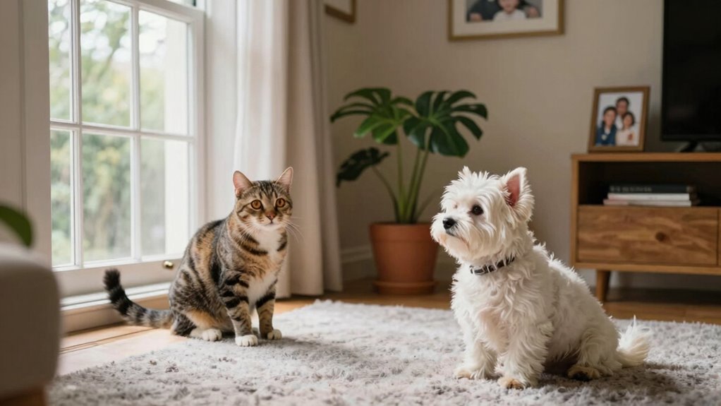 pet reactions in townhouse