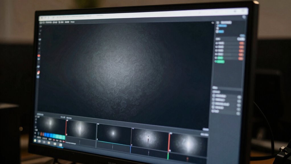 precise display for dark footage