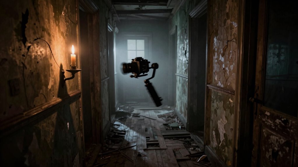 steady footage enhances haunting atmosphere