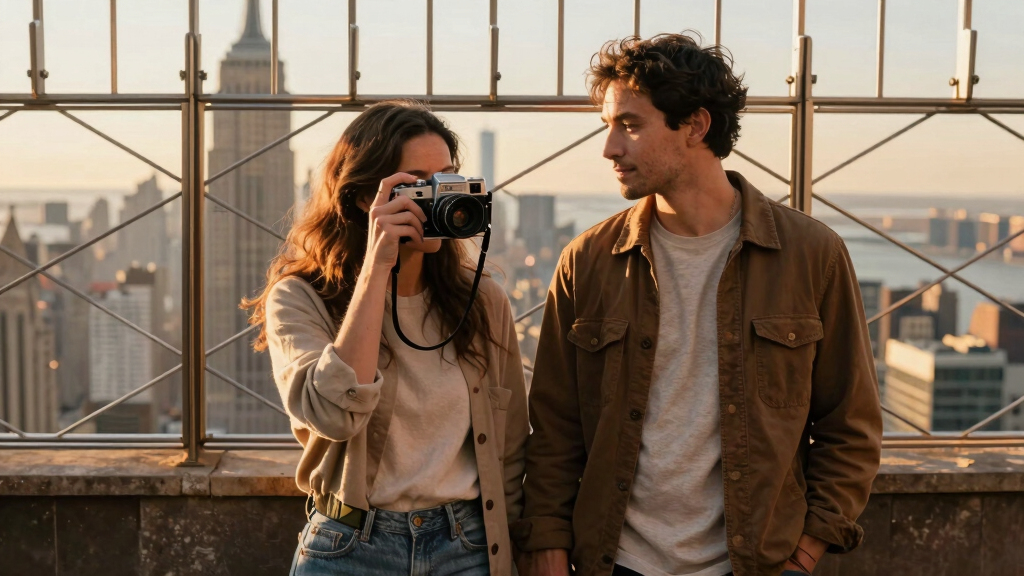 Couple On Empire State Building