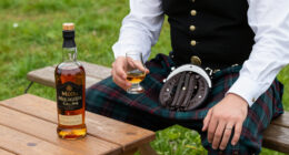 King Enjoys A Dram As He Attends Mey Highland Games